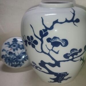 Fitz and Floyd Blue and White Vase